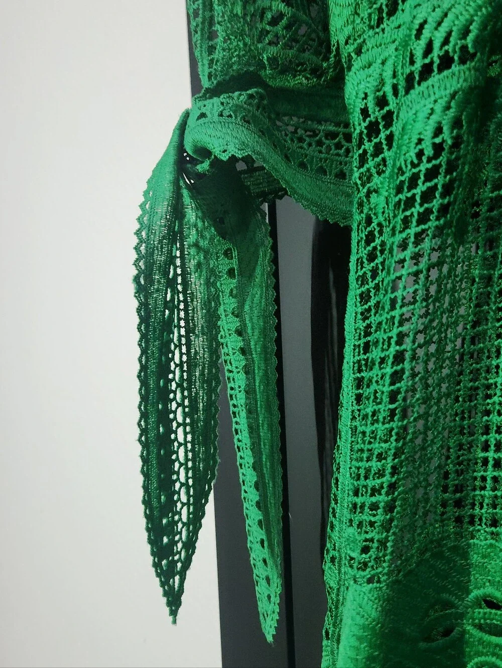 House of Harlow 1960 Morada Boa Green Guipure Lace Maxi Coverup Dress Size XS